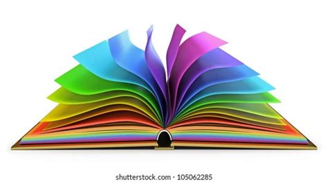 Colorful Open Book Clip Art