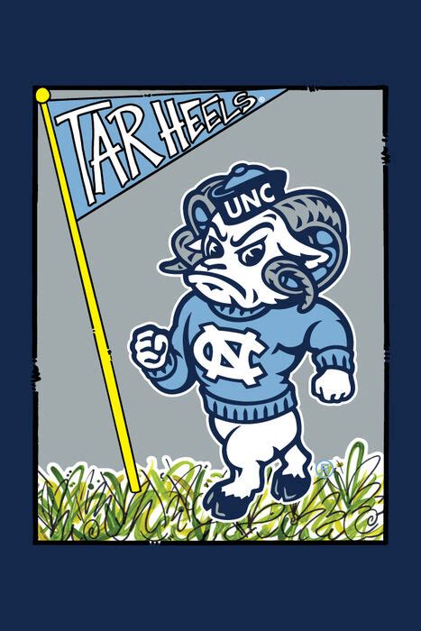 UNC MASCOT FLAG