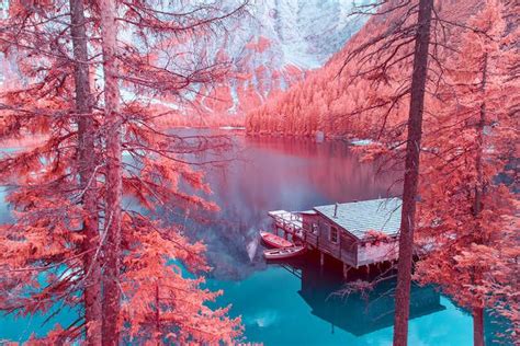 Infrared Lake Braies I von Paolo Pettigiani | Infrared photography, Italy landscape, Landscape