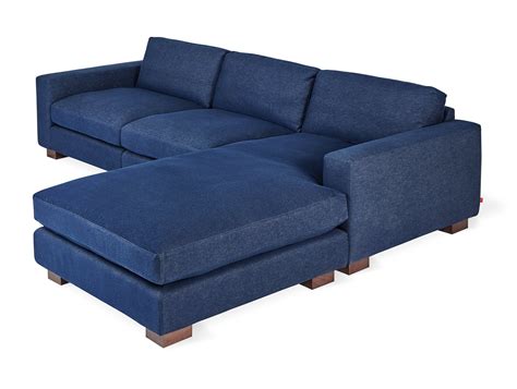 Gus* Modern Parkdale Washed Denim Indigo Sectional Sofa | GUMECSCPARKDENIND