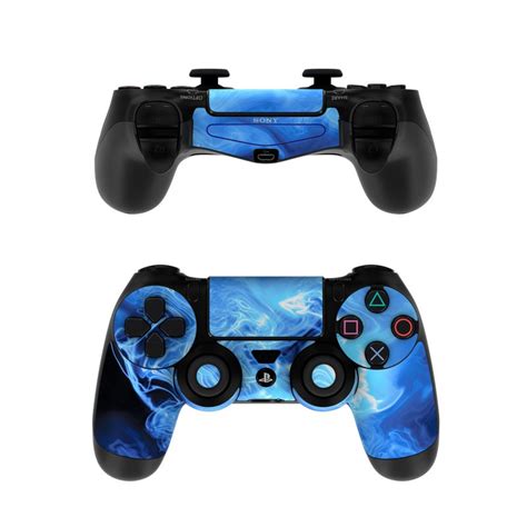 Sony PS4 Controller Skin - Blue Quantum Waves by Gaming | DecalGirl