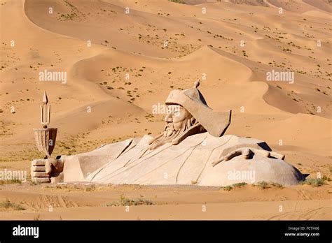 China, Inner Mongolia, Badain Jaran desert, Gobi desert, Gengis Khan Stock Photo: 93968062 - Alamy