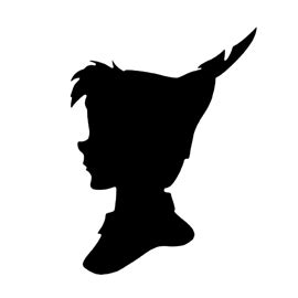 Peter Pan Silhouette 02 Stencil | Free Stencil Gallery