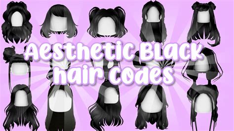 25+ AESTHETIC BLACK HAIR CODES|| Roblox - YouTube