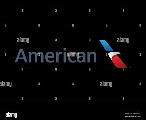 American Airlines, Black background, Logo, Brand name Stock Photo - Alamy