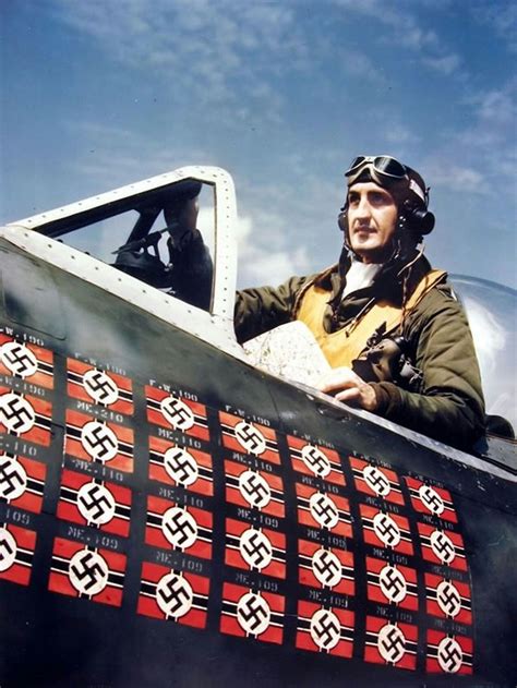 “Gabby” Gabreski shows off his victories in this iconic photo. | Wwii, Fighter pilot, Pilot