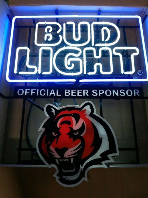 Custom Bud Light Cincinnati Bengals NFL Sports Neon Sign Real Neon ...