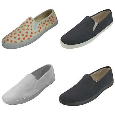 New Womens Canvas Sneakers Slip On Fashion Tennis Gore Boat Deck Shoes Size:5-10 | eBay