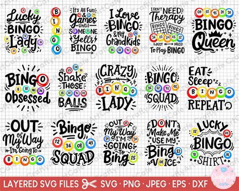 Bingo Svg Bundle Bingo Svg Bingo Player Svg Bingo Lady Svg Etsy ...