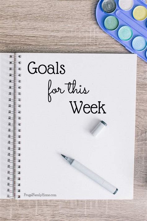 Goals for this Week, April 12th | Frugal Family Home