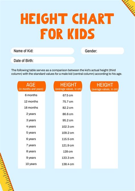 Height Chart For Kids in Illustrator, PDF - Download | Template.net