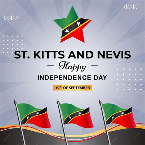 Premium Vector | St kitts nevis poster banner for independence day