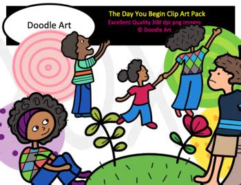 The Day You Begin Clip Art Pack by Clipart For Teachers | TpT