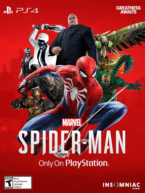 marvel's spider man ps4 box art - sharonvanettenportland