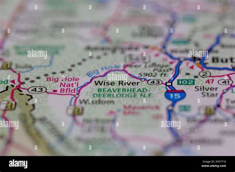 Map of wise river montana hi-res stock photography and images - Alamy