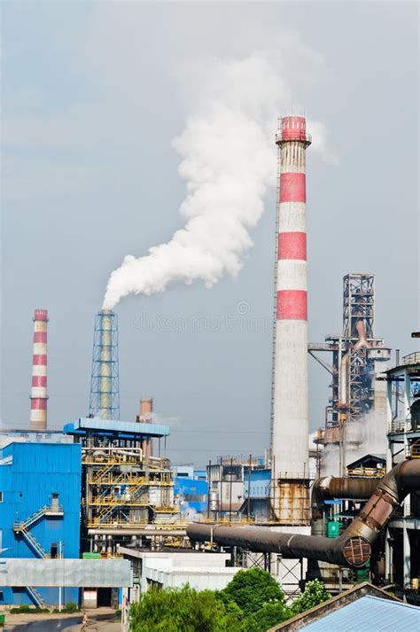 Steel plant pollution stock photo. Image of greenhouse - 29950910