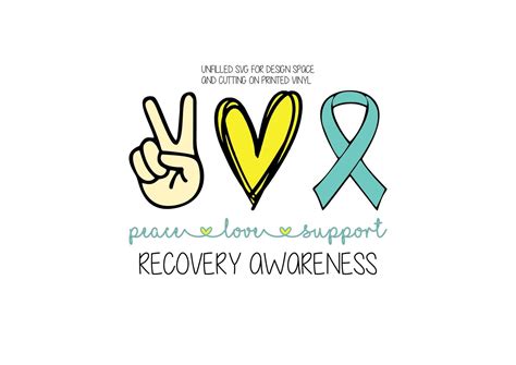 Recovery Awareness Ribbon PNG INSTANT DOWNLOAD Cut File | Etsy