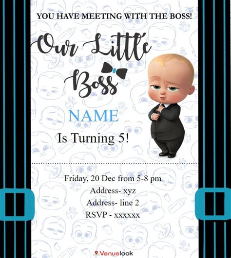 Boss Baby E-Invite | Baby birthday invitations, Baby birthday party theme, Baby birthday party boy