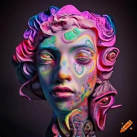 Intricate and vibrant sculpture with cinematic lighting on Craiyon