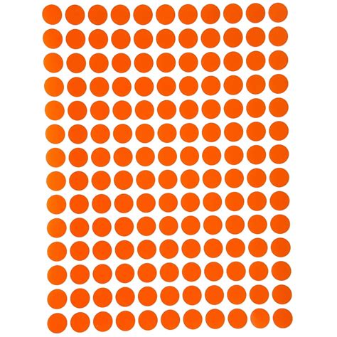 Color Coding Labels 3/8" Round 10 mm, Orange Dot Stickers, 0.375 inch rounds sticker by Royal ...