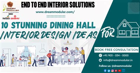 10 Stunning Dining Hall Design Ideas For Your Home - Dream Modular Top Interior Designer