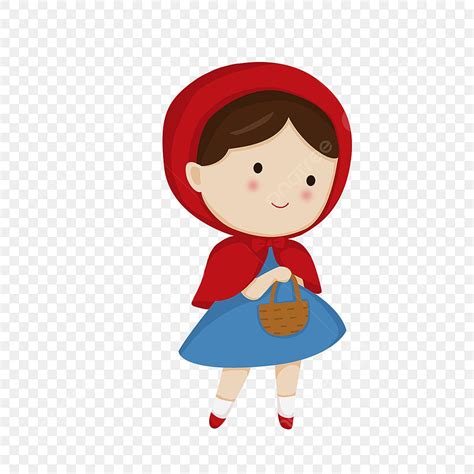 Little Red Riding Hood Clipart PNG Images, Flat Cartoon Little Red Riding Hood Clipart, Flat ...