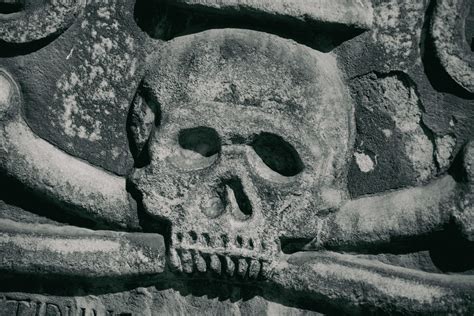 Human Skull Carved In Stone Free Stock Photo - Public Domain Pictures