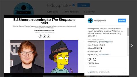 Singer Ed Sheeran to play Lisa's love interest on The Simpsons | Ents ...