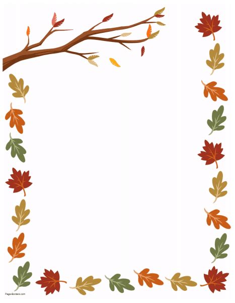 FREE Thanksgiving Border Printables | Many designs available