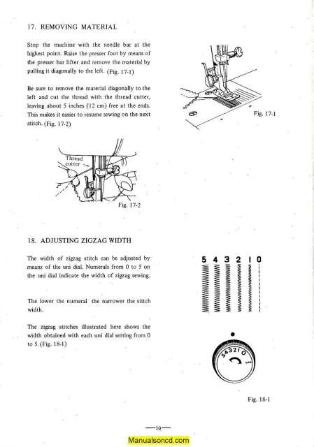 Riccar 400FA Sewing Machine Instruction Manual