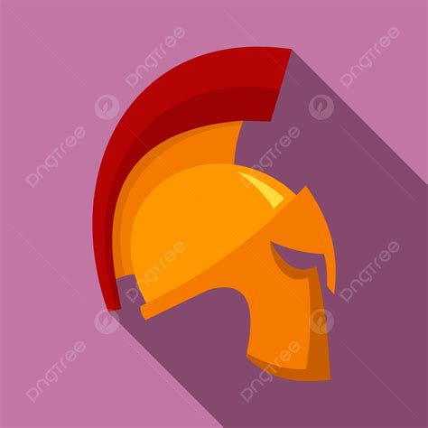 Sparta Vector Art PNG, Gold Sparta Helmet Icon, Flat, Mohawk, Of PNG ...
