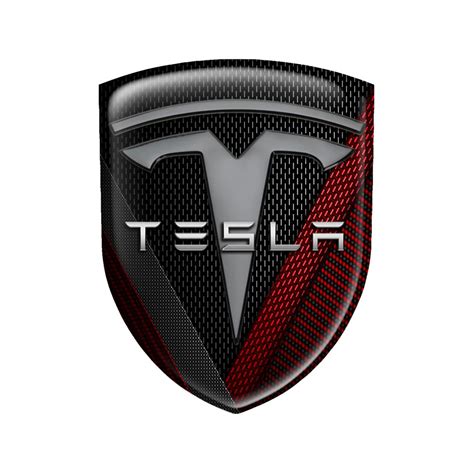 Tesla Emblem Silicone Shield Line Artwork Edition | Domed Emblems | Stickers | X-Sticker