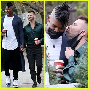 NFL Player Ryan Russell Gets a Kiss From Boyfriend Corey O’Brien While ...