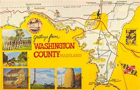 *Postcard Gems: Map: Wahington County, Maryland