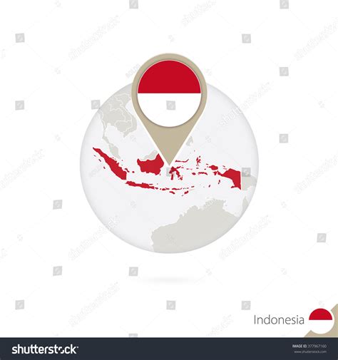 Indonesia Map Flag Circle Map Indonesia Stock Vector (Royalty Free ...