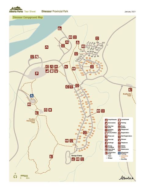 Alberta Dinosaur Provincial Park Map