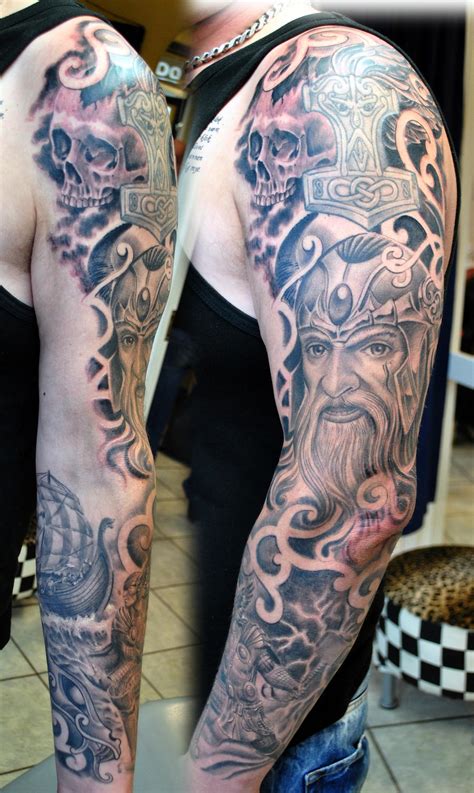 Tattoo viking sleeve in progress by gettattoo on DeviantArt