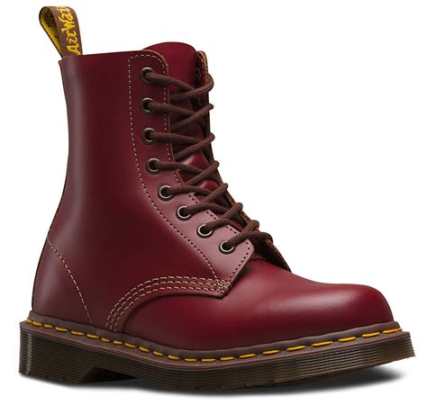 Dr Martens 1460 Made In England Black Oxblood Red Leather 8 Up Doc Doc ...