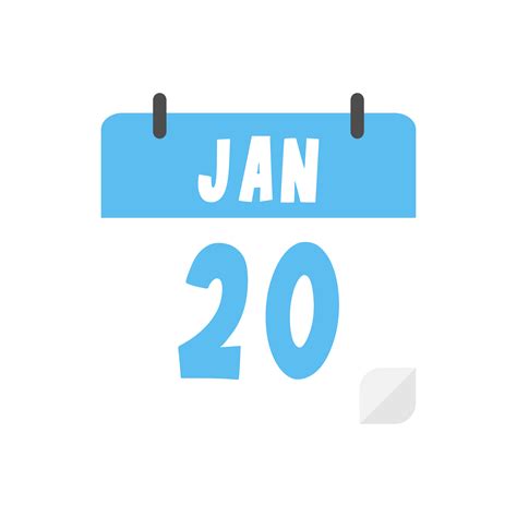 january 20th calendar icon on transparent background 28079759 PNG