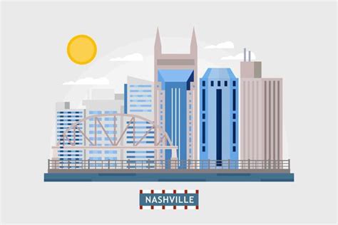 Nashville Skyline Vector Art, Icons, and Graphics for Free Download