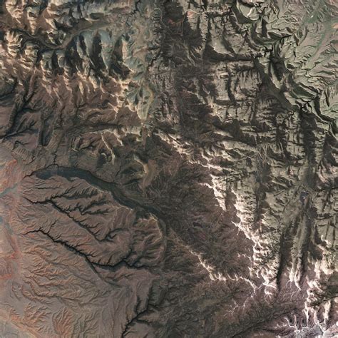 Bighorn Mountains Map Satellite Imagery Stylized With Shaded - Etsy