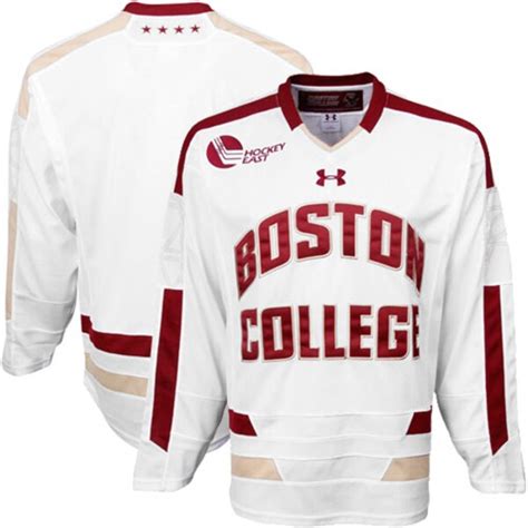 Under Armour Boston College Eagles Tackle Twill Hockey Jersey - White