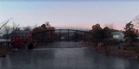 Fall Colors Over War Eagle Mill In Rogers - Drones Over Arkansas