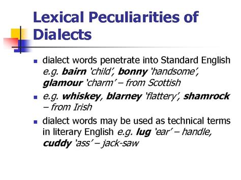 Variants and Dialects of the English Language