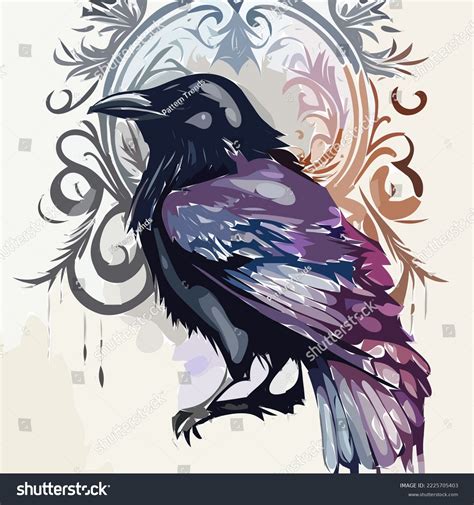 Common Raven Bird Abstract Concept Art Stock Illustration 2225705403 | Shutterstock