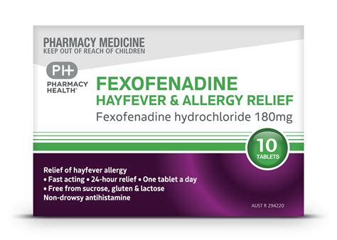 FEXOFENADINE HAYFEVER & ALLERGY RELIEF – Pharmacy Health