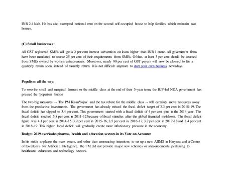 Interim Budget 2019 - Meaning, Facts, Description and Overview