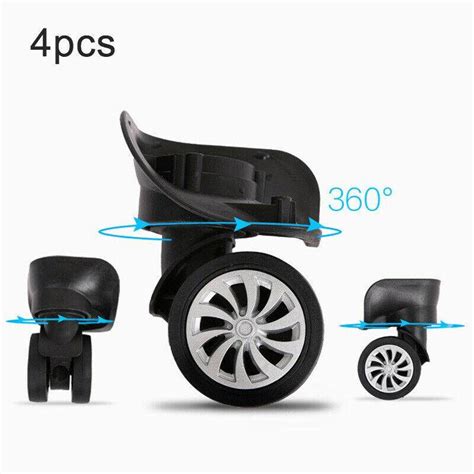 【Luggage Wheel】4pcs Replacement Universal Luggage Suitcase Wheels ...