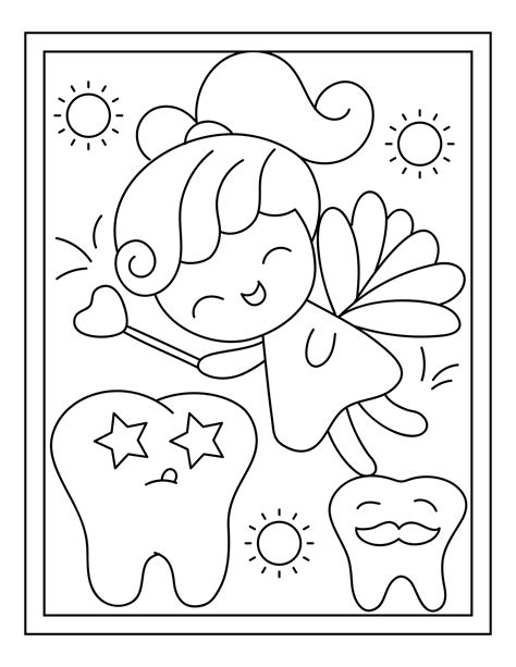 16 Printable Tooth Fairy Coloring Pages - Etsy