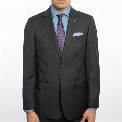 2BSV Wide Notch Lapel Suit // Charcoal (36S) - BMG Imports - Touch of Modern